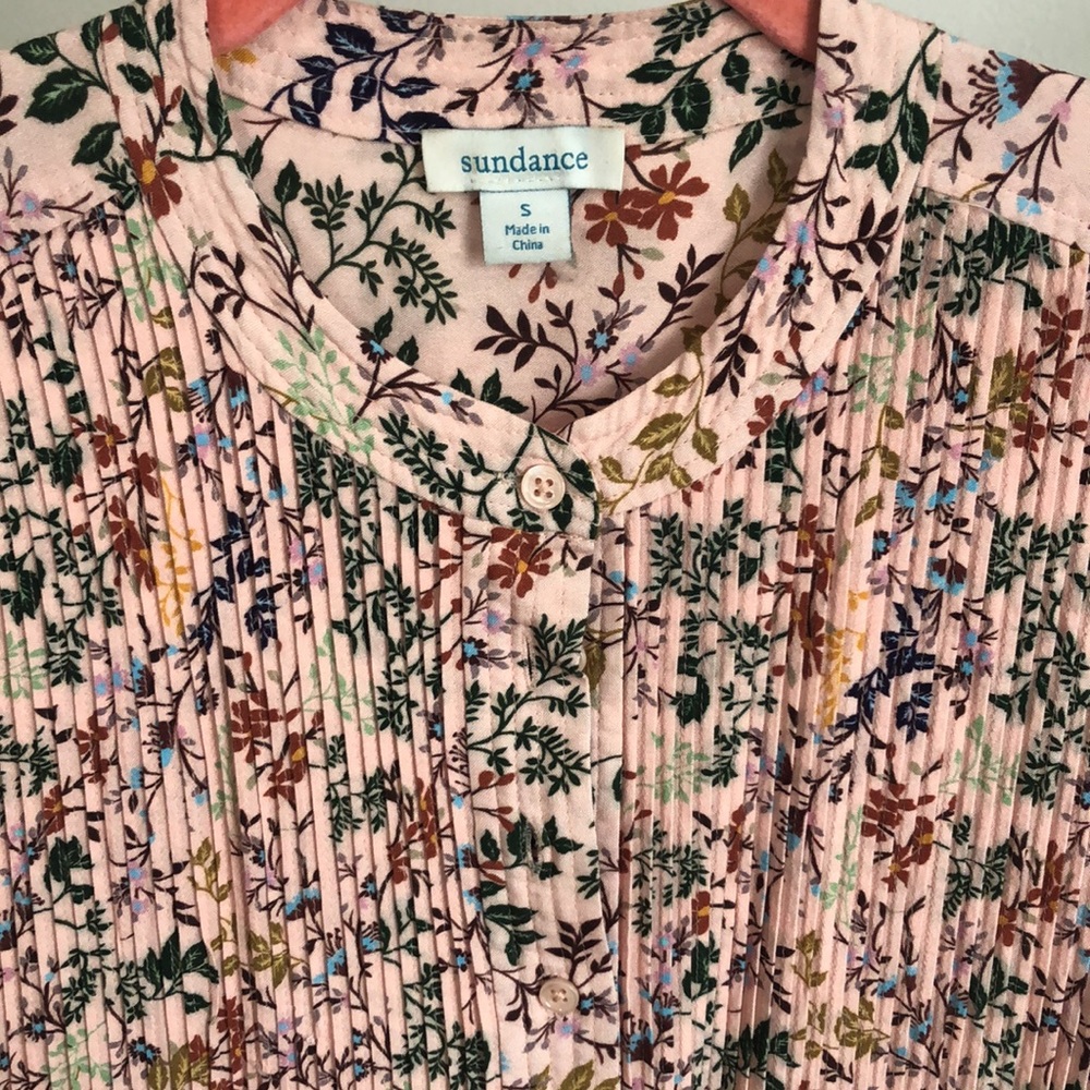 Sundance pink floral blouse - Picture 2 of 5